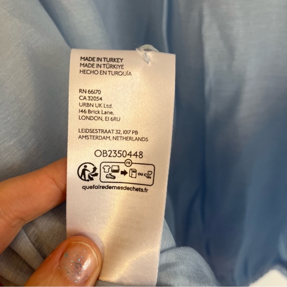 Anthropologie Layered Halter Sleeveless Top Sky Blue SZ XLG NWT Whimsical Fairy - Picture 11 of 11